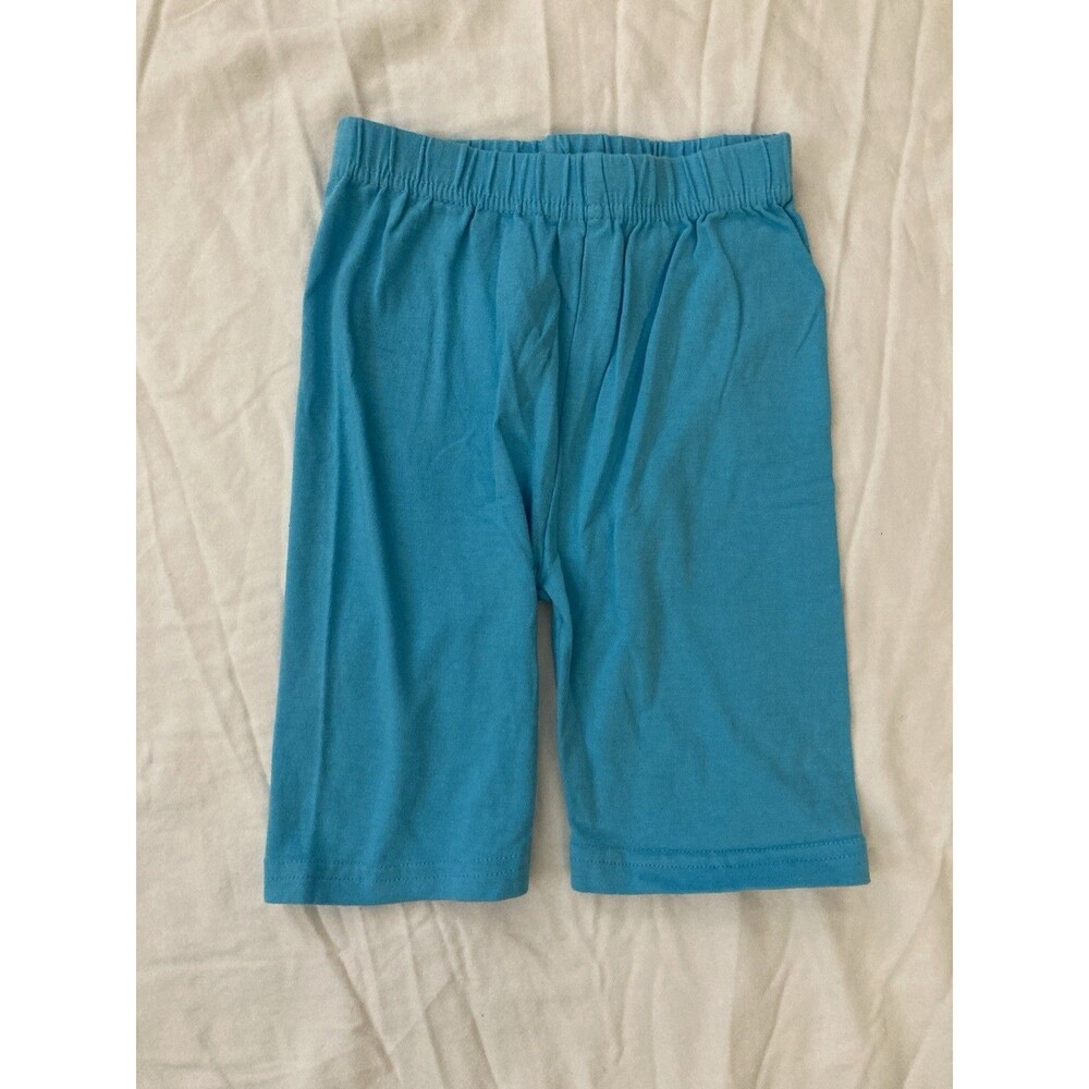 Size 5-6 Pink Angel girl clothes - one piece shorts | solid blue theme